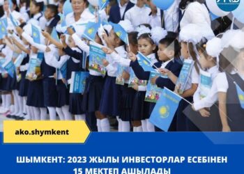 Шымкентте биыл инвесторлардың есебінен жаңадан 15 мектеп ашылады