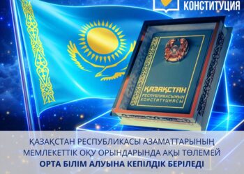 МЕМЛЕКЕТТІК ОҚУ ОРЫНДАРЫНДА АҚЫСЫЗ ОРТА БІЛІМ АЛУҒА КЕПІЛДІК БЕРІЛЕДІ